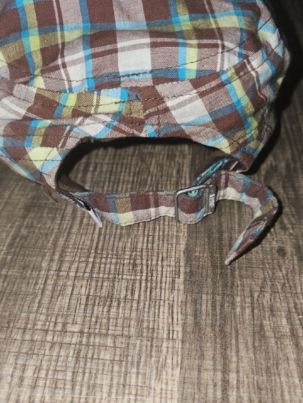 Puma Plaid Cadet Cap in Brown, Blue & Green - Picture 4 of 6